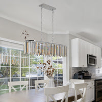 Modern Oval Crystal Chandelier