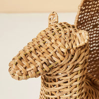 Woven Camel Storage Basket with Lid