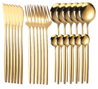 24-Piece Gold Cutlery Set with Gift Box
