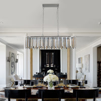 Modern Oval Crystal Chandelier