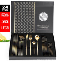 24-Piece Stainless Steel Cutlery Set