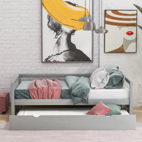 Twin Daybed with Trundle — Grey