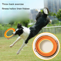 Interactive Linen Dog Frisbee