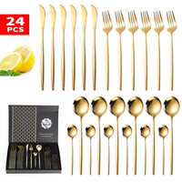 24-Piece Stainless Steel Cutlery Set