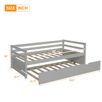 Twin Daybed with Trundle — Grey