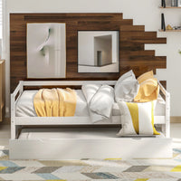 Twin Daybed with Trundle — White