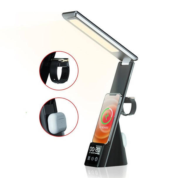 3-in-1 Lamp, Clock & Wireless Charger