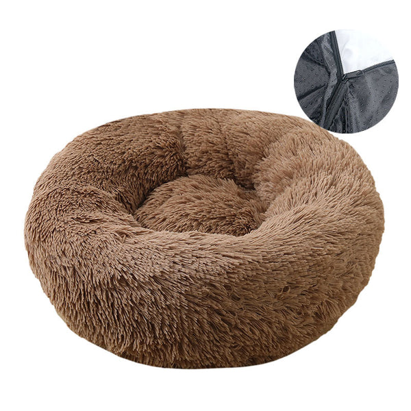 Round Plush Washable Pet Bed