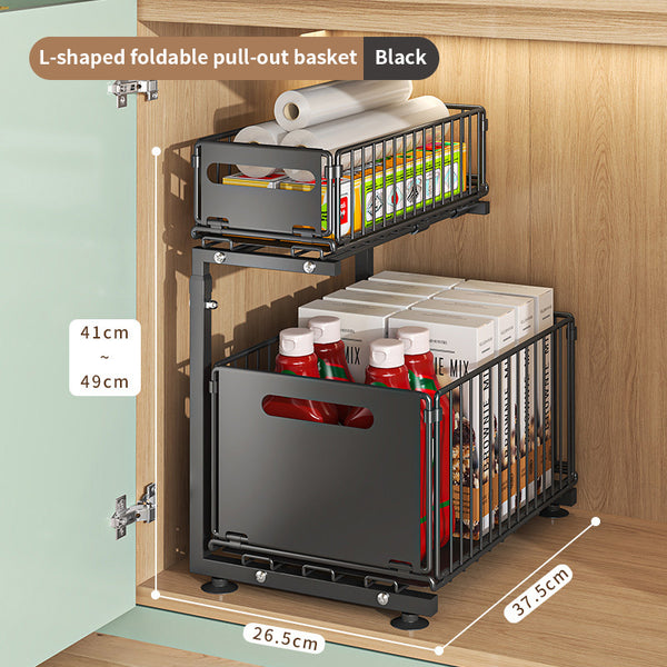2-Tier Pull-Out Cabinet Organiser