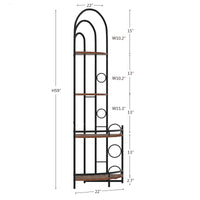 4-Tier Corner Bookshelf & Plant Stand