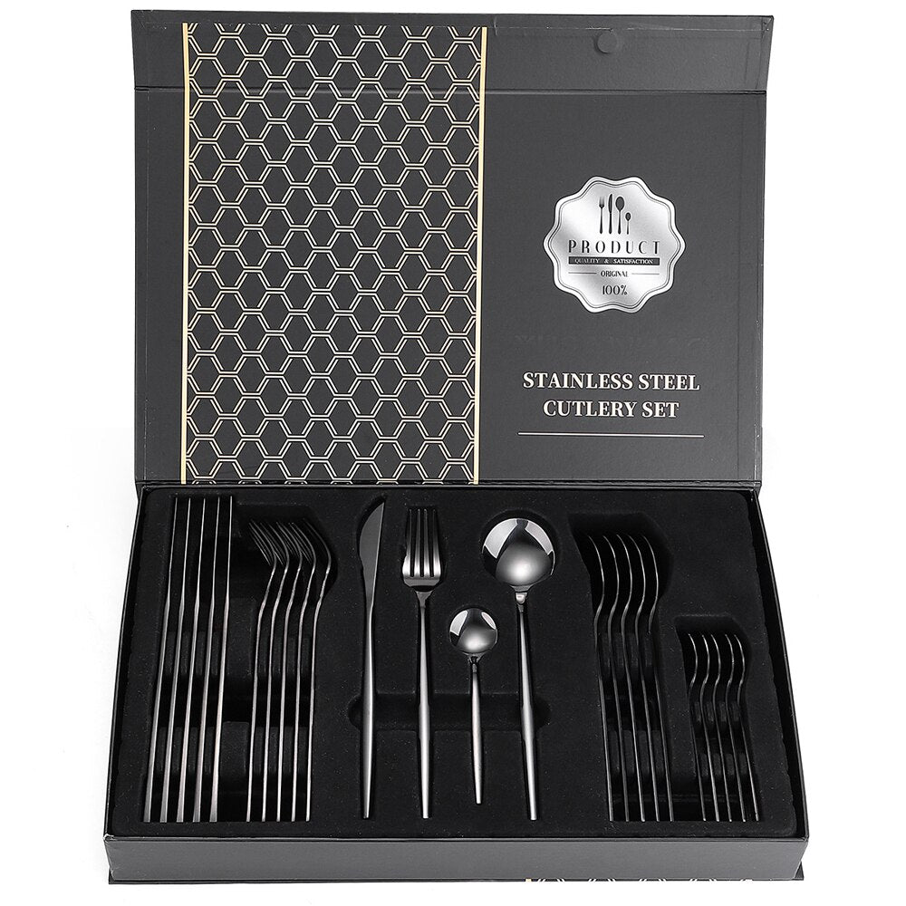 24-Piece Stainless Steel Cutlery Set