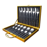 24-Piece Gold Cutlery Set with Gift Box