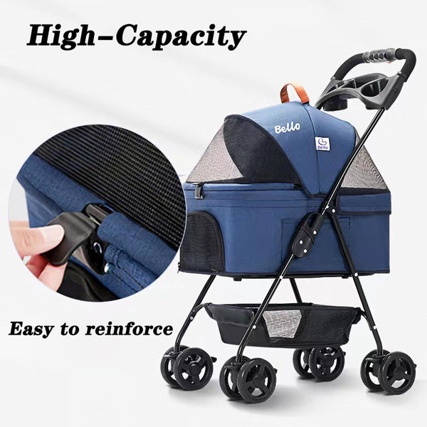 Foldable 4-Wheel Pet Stroller