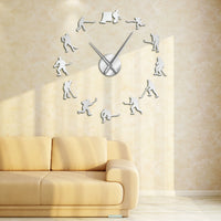 Frameless 3D Mirror Wall Clock