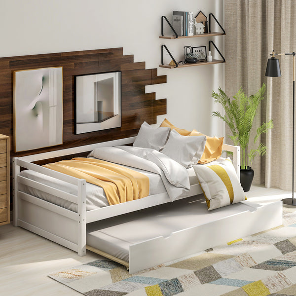 Twin Daybed with Trundle — White