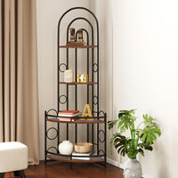 4-Tier Corner Bookshelf & Plant Stand