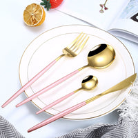 24-Piece Gold Cutlery Set with Gift Box