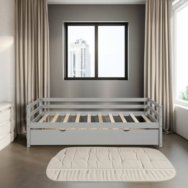 Twin Daybed with Trundle — Grey