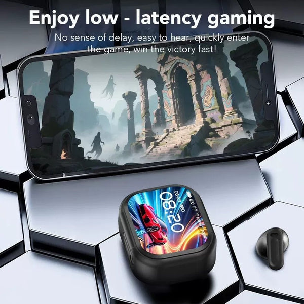 ANC Wireless Earphones with LCD Case