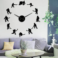 Frameless 3D Mirror Wall Clock