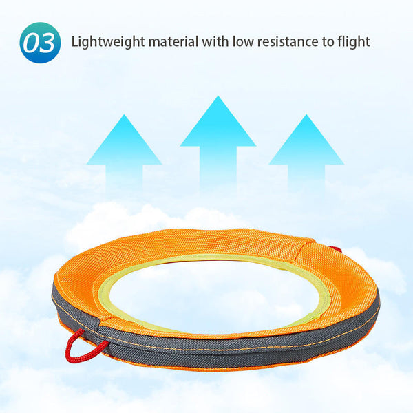 Interactive Linen Dog Frisbee