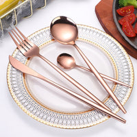 24-Piece Gold Cutlery Set with Gift Box