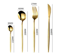 24-Piece Gold Cutlery Set with Gift Box
