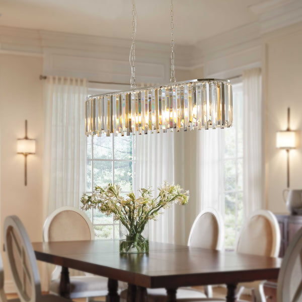 Modern Oval Crystal Chandelier