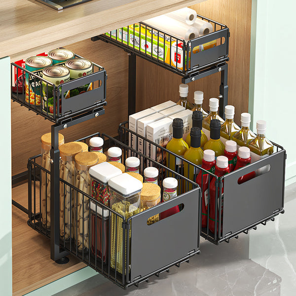 2-Tier Pull-Out Cabinet Organiser