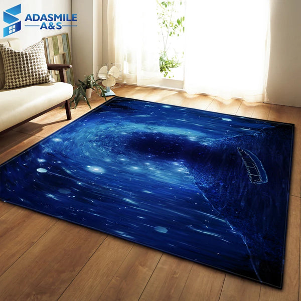 Nordic 3D-Print Anti-Slip Area Rug